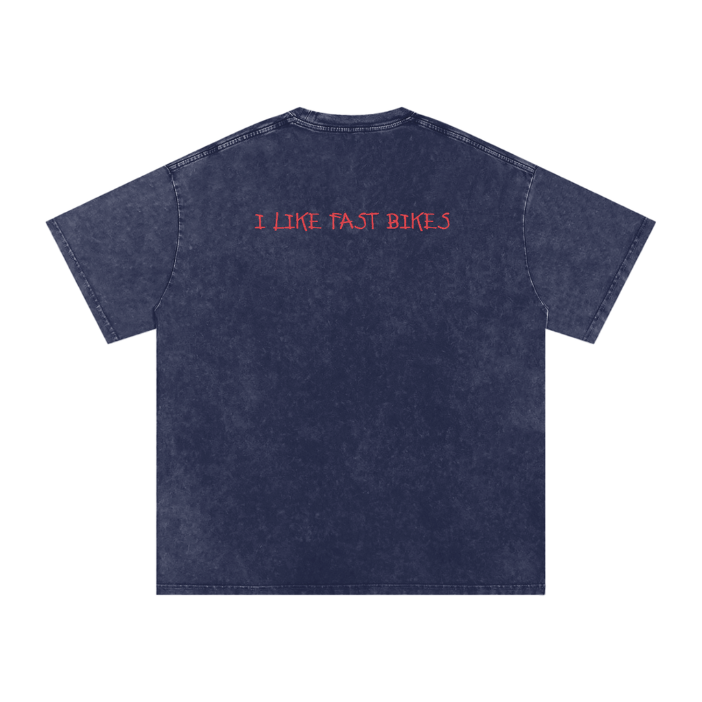 I LIKE FAST BIKES // Snow Washed, Oversized, Tee
