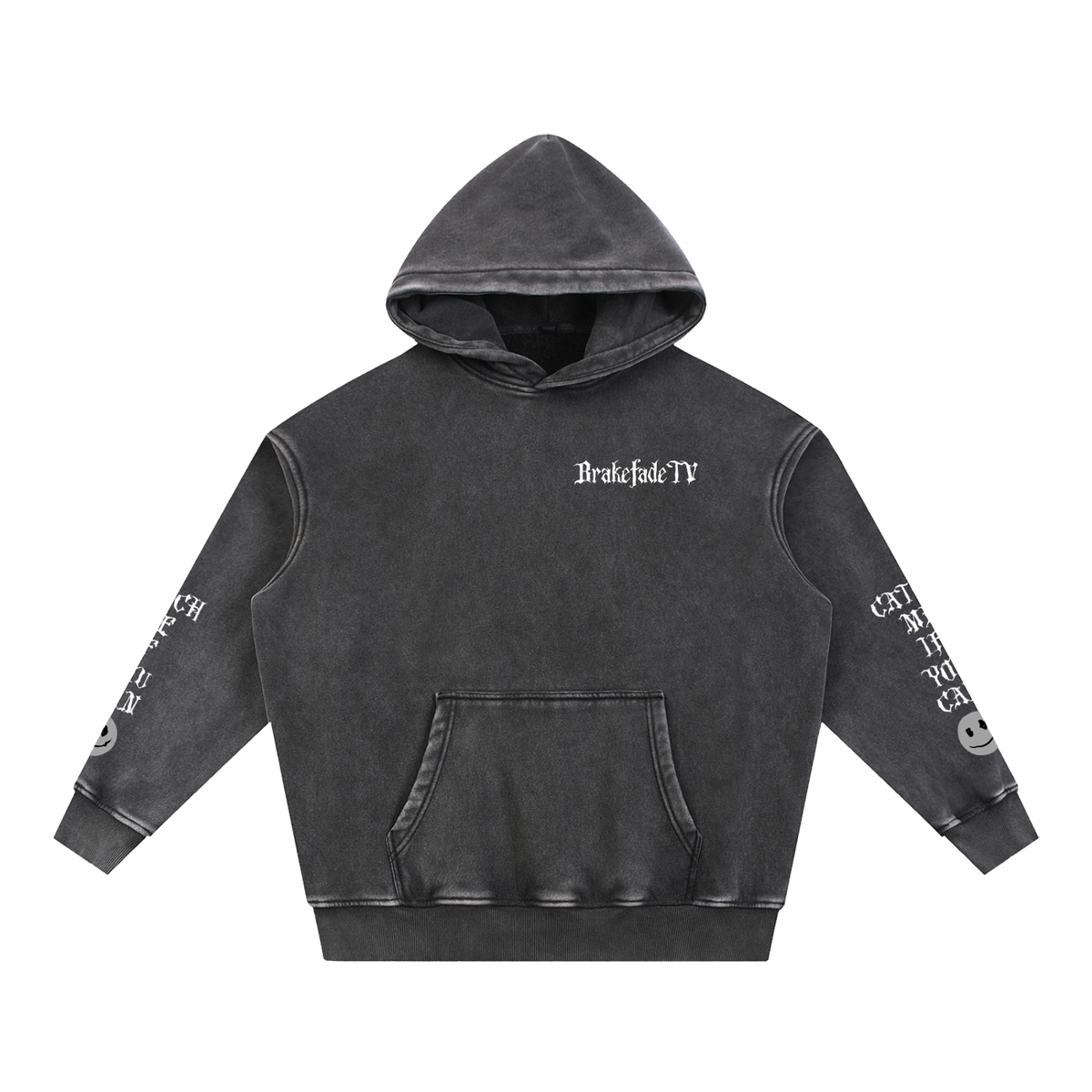 CATCH ME IF YOU CAN // Snow Wash Fleece Oversize Hoodie