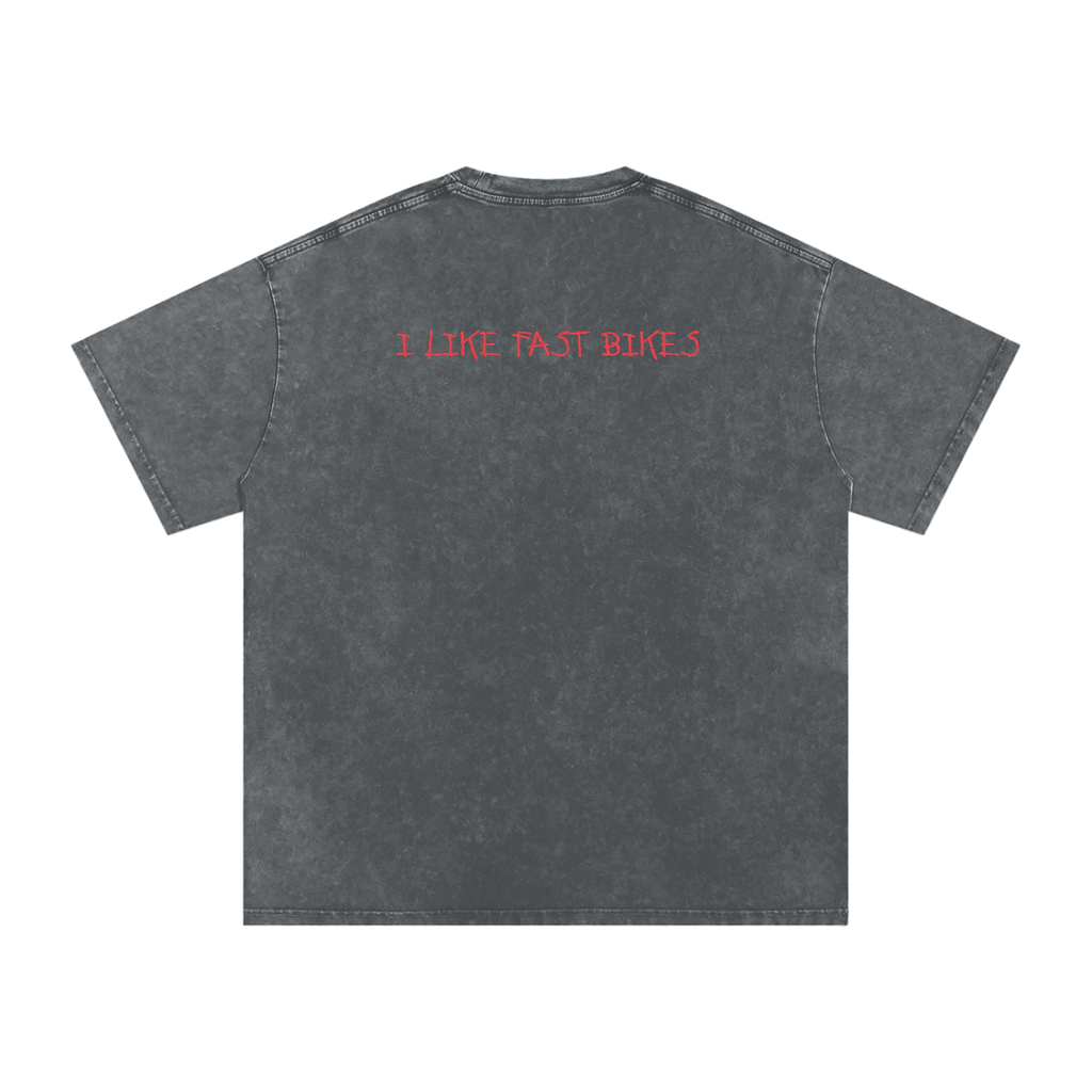 I LIKE FAST BIKES // Snow Washed, Oversized, Tee