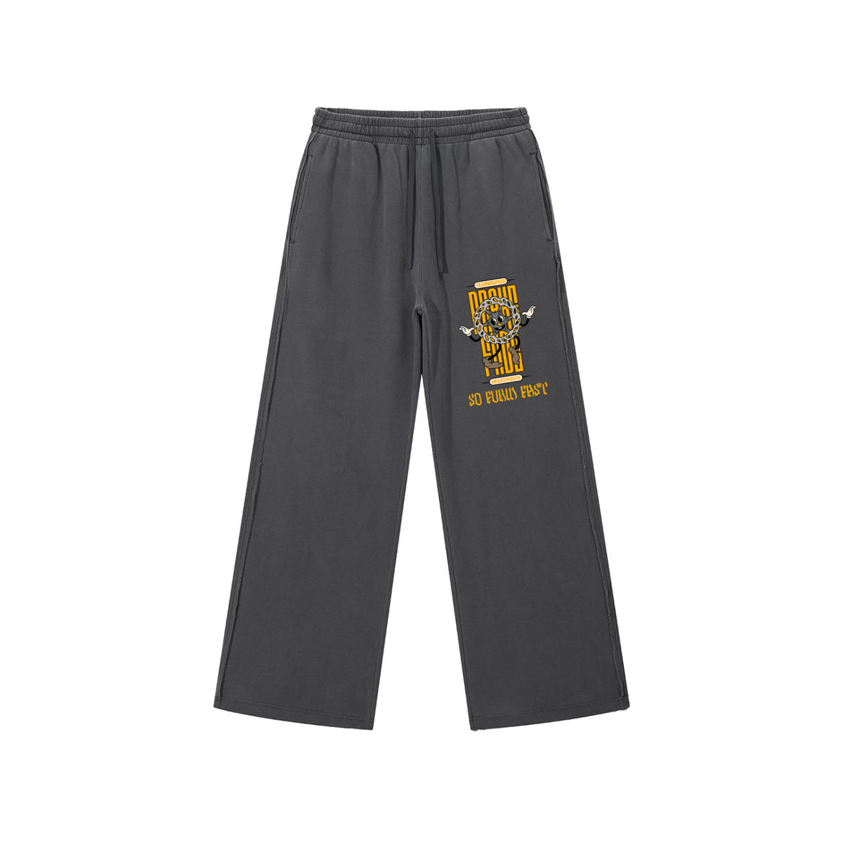 SO FUKIN FAST // Snow Washed Raw Edge Sweatpants