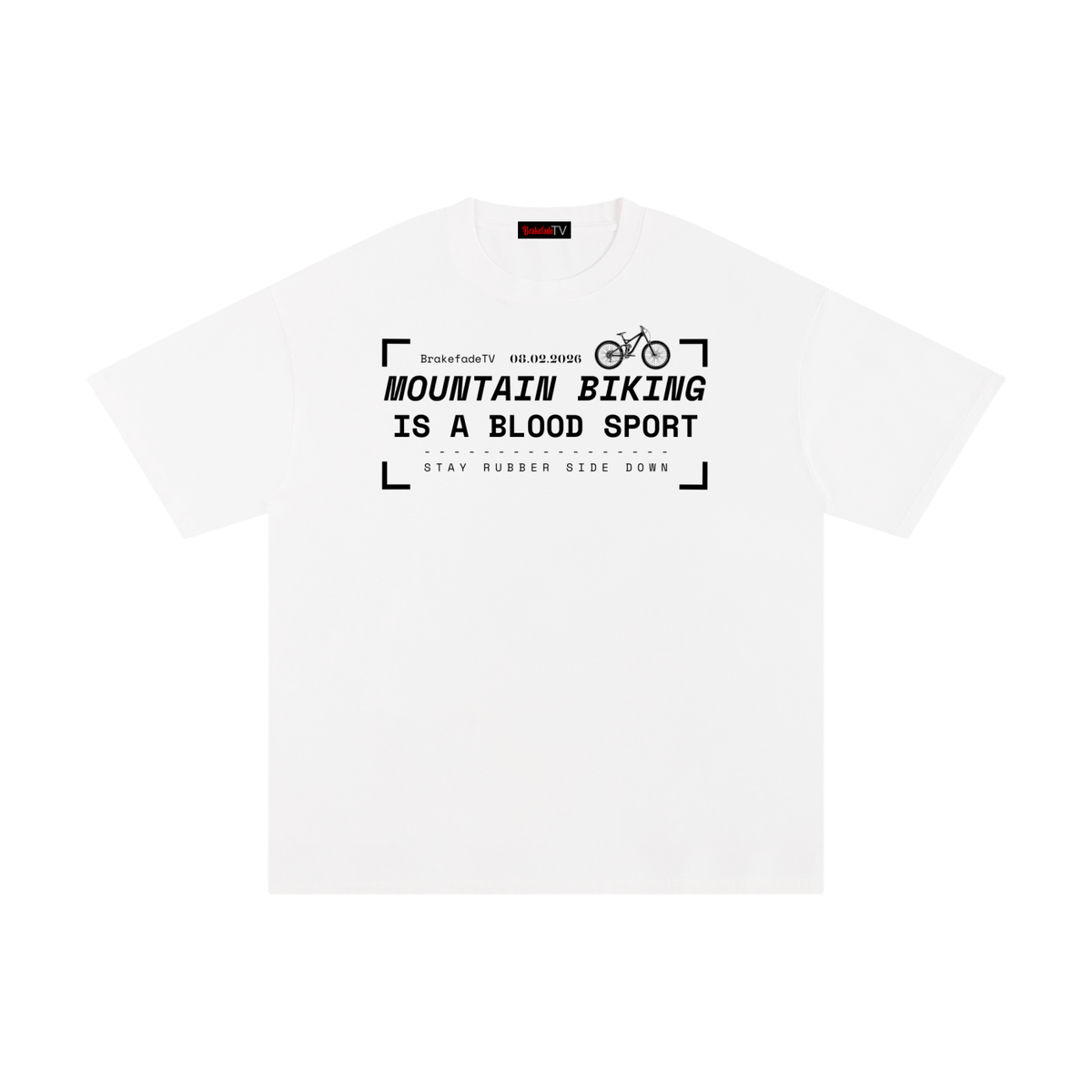 MOUNTAIN BIKING IS A BLOOD SPORT // Pure Cotton White T-Shirt