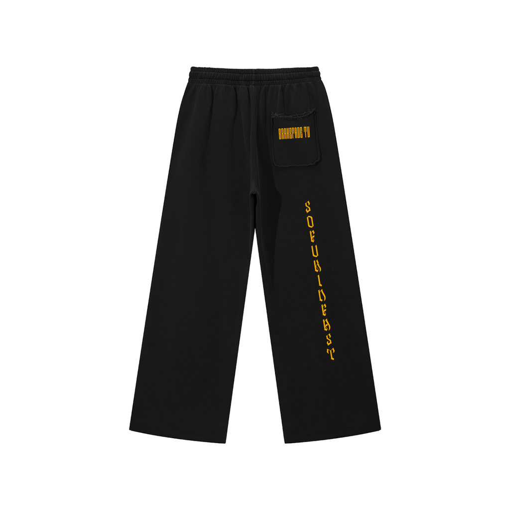 SO FUKIN FAST // Snow Washed Raw Edge Sweatpants
