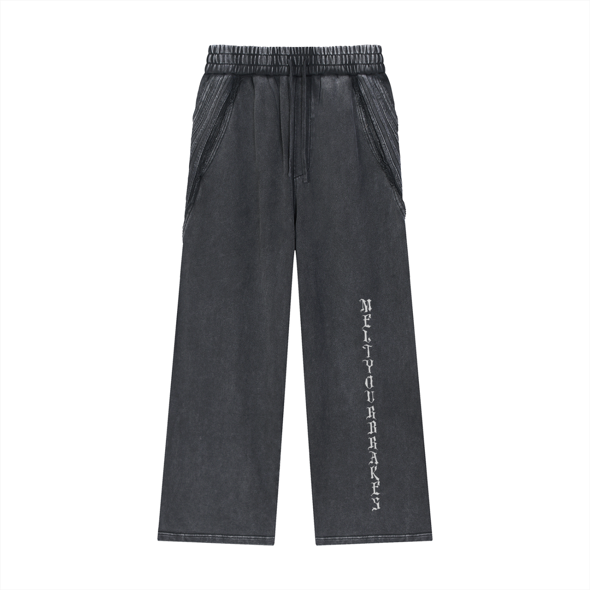 MELT YOUR BRAKES Sweats // Snow Washed Tape Raw Edge Sweatpants
