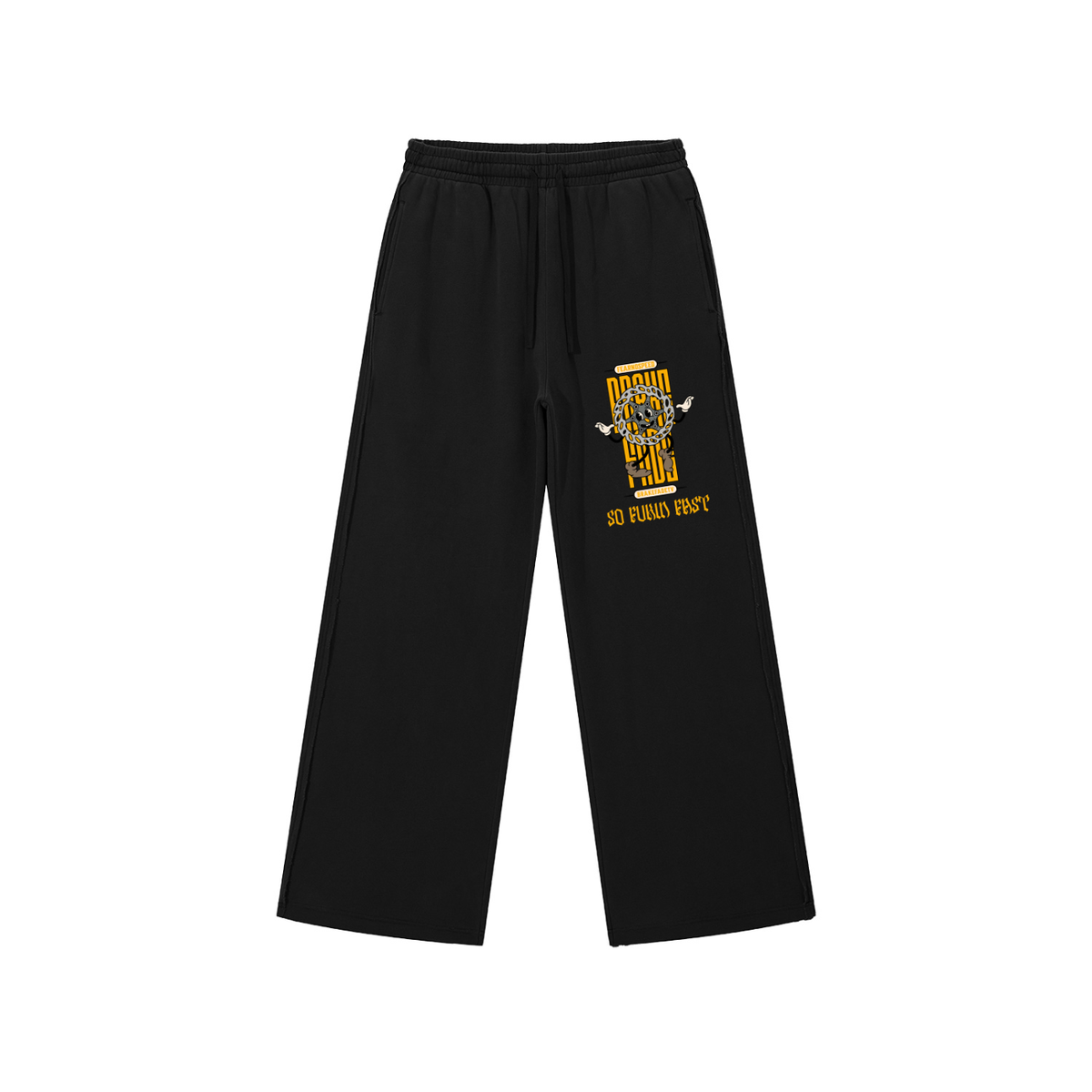 SO FUKIN FAST // Snow Washed Raw Edge Sweatpants