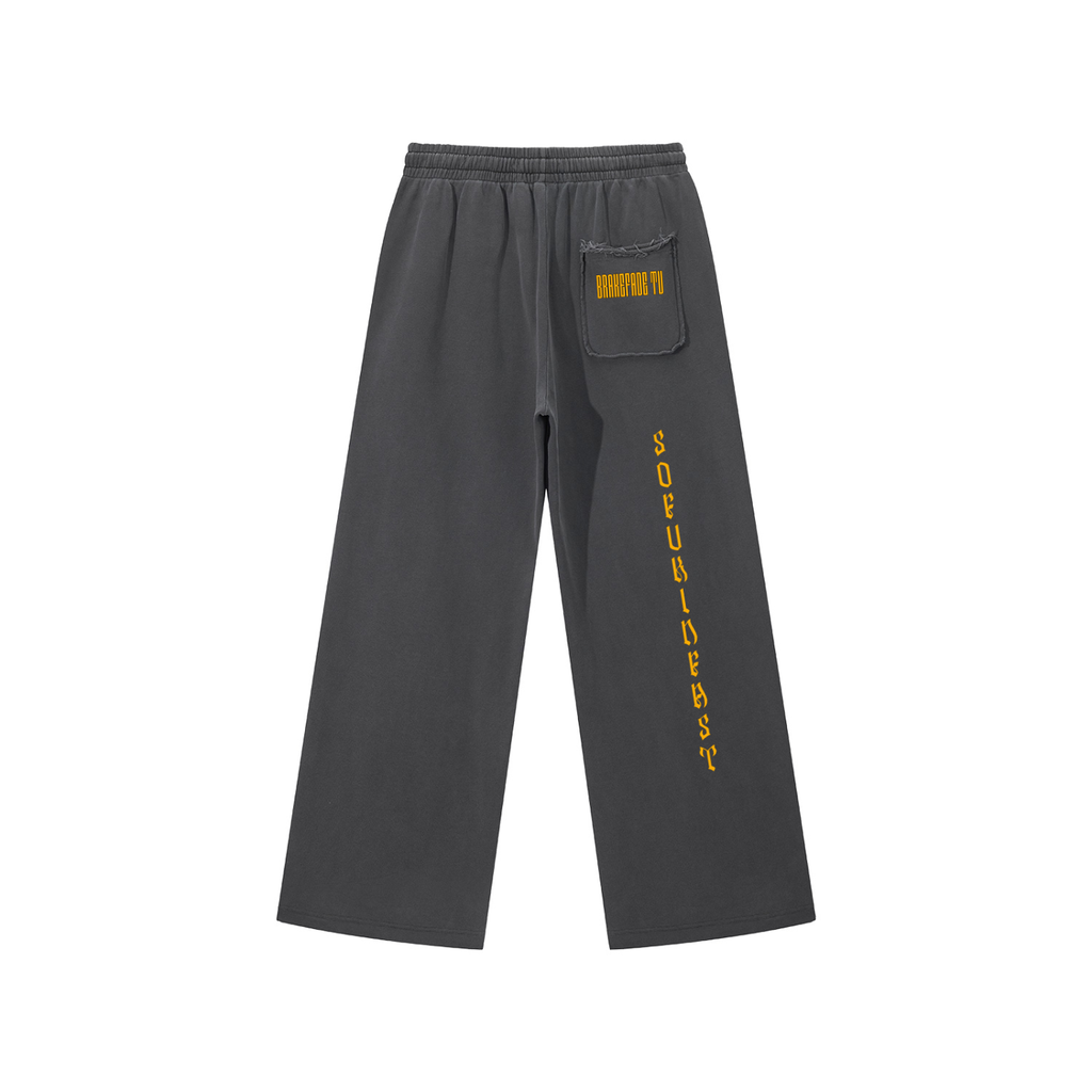 SO FUKIN FAST // Snow Washed Raw Edge Sweatpants
