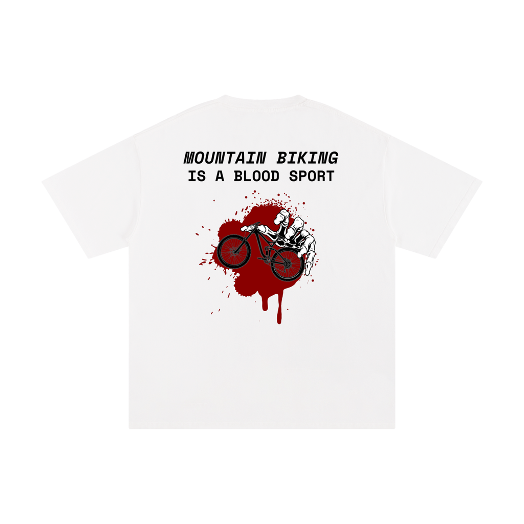 MOUNTAIN BIKING IS A BLOOD SPORT // Pure Cotton White T-Shirt
