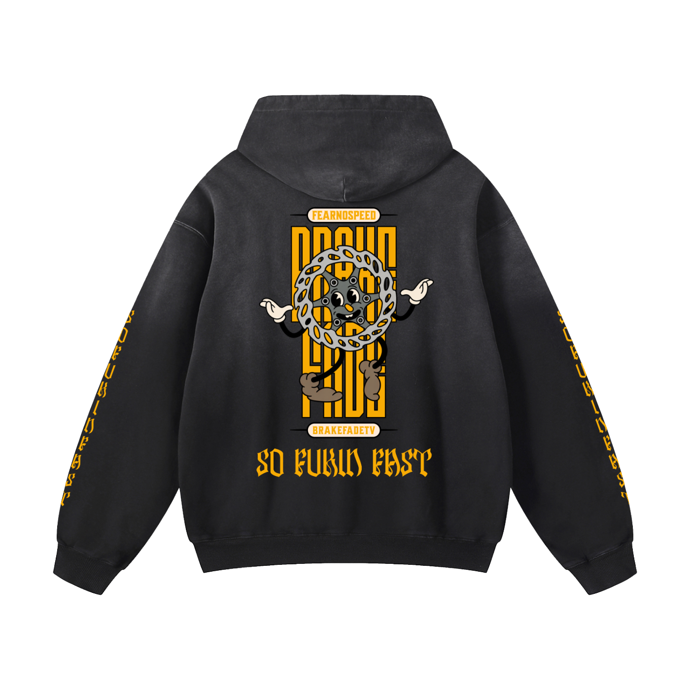 SO FUKIN FAST // Heavyweight, Sunfade, Oversized Hoodie